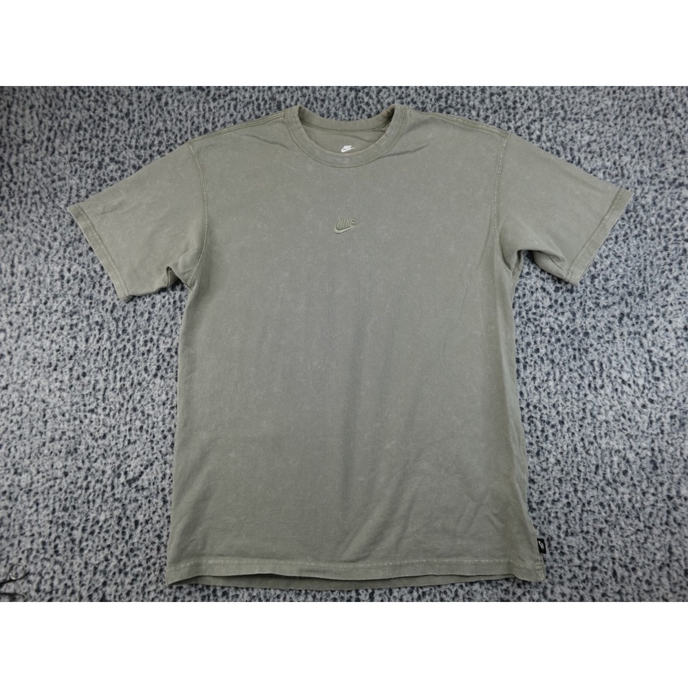 Nike Sportswear Loose Fit T-Shirt‎ Mens Small Olive Green Acid Wash HJ0552-320